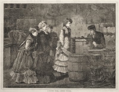 Uma loja rural, a ser pesada de Winslow Homer