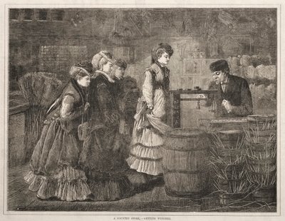 Uma loja de campo, ficando pesada, 1871. de Winslow Homer