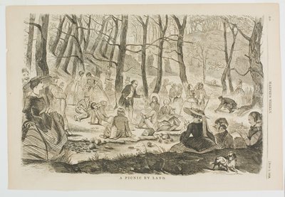 Um piquenique por terra de Winslow Homer