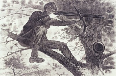 Um atirador de elite em serviço de piquete de Winslow Homer