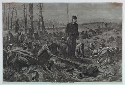 Exército do Potomac - dormindo em seus braços de Winslow Homer