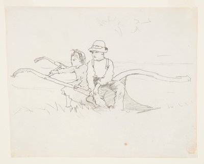 Menino e menina em um arado de Winslow Homer