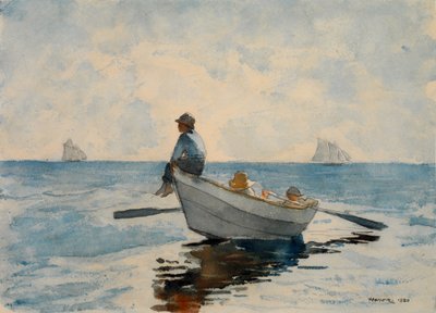 Rapazes num Dory, 1880. de Winslow Homer