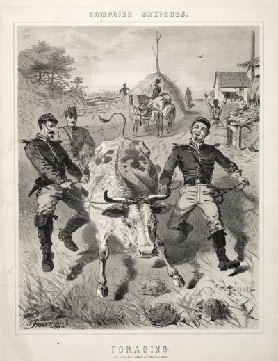 Esboços de campanha: procura de provisões de Winslow Homer
