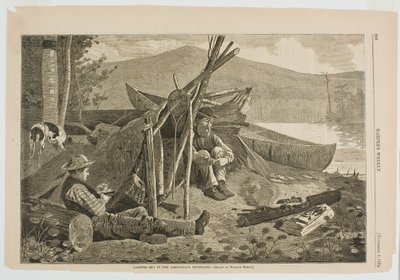 Acampar nas montanhas Adirondack de Winslow Homer