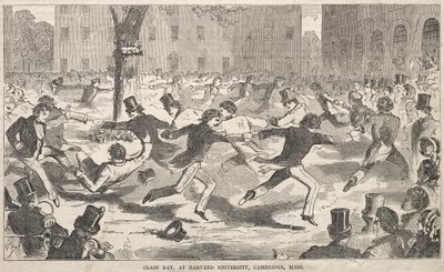 Dia da classe, na Universidade de Harvard, Cambridge, Massachusetts, 1858. de Winslow Homer