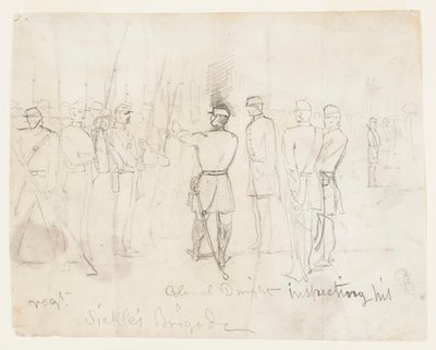 Coronel Dwight inspecionando seu regimento de Winslow Homer