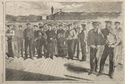 Tripulação do veleiro a vapor «Colorado» dos Estados Unidos, embarcado em Boston, em junho de 1861 de Winslow Homer