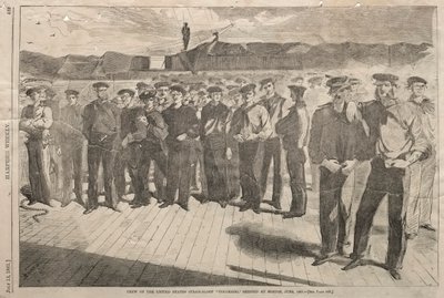 Grupo do Steam-Sloop Colorado dos Estados Unidos, enviado em Boston, em junho de 1861, 1861. de Winslow Homer