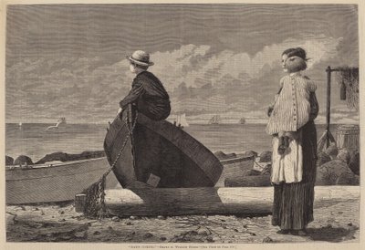 O pai está a chegar!, publicado em 1873. de Winslow Homer