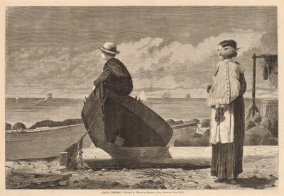 O pai está a chegar!, publicado em 1873. de Winslow Homer
