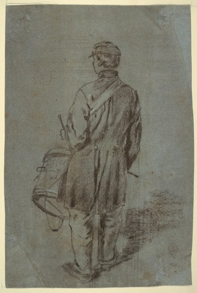 Desenho, Baterista visto de costas, provavelmente 1864 de Winslow Homer