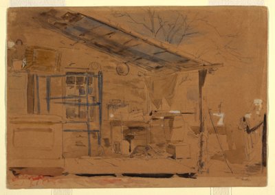 Desenho, Casa com alpendre, ca. 1858-60 de Winslow Homer