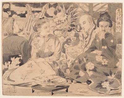 Desenho, Festa Internacional do Chá, ca. 1867 de Winslow Homer