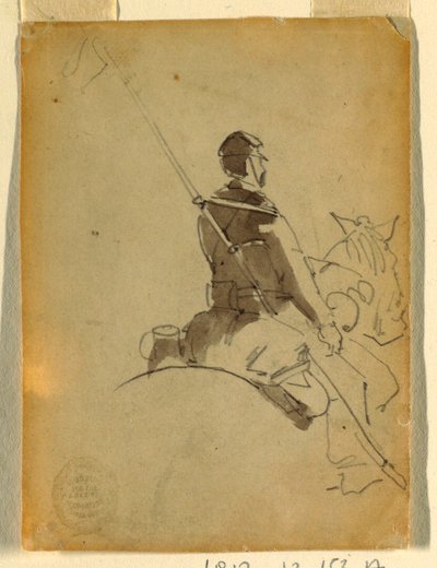 Desenho, Lanceiro a cavalo, 1862 de Winslow Homer