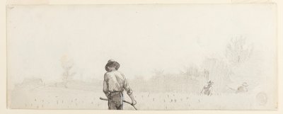 Desenho, Homem com uma foice, ca. 1865 de Winslow Homer