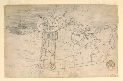 Desenho, Luz vermelha, provavelmente 1883 de Winslow Homer