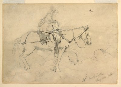 Desenho, Estudo para "Bridle Path, White Mountains", 24 de agosto de 1868 de Winslow Homer