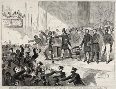 Expulsão de negros e abolicionistas do Templo de Tremont, Boston, Massachusetts..., 1860. de Winslow Homer
