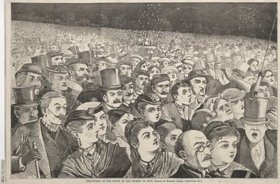 Fogo de artifício na noite do Quatro de Julho de Winslow Homer