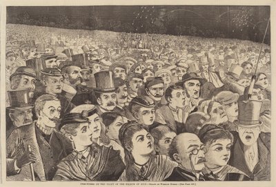 Fire Works on the Night of the Fourth of July, publicado em 1868. de Winslow Homer