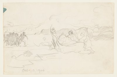 Fishermen Beaching a Dory de Winslow Homer