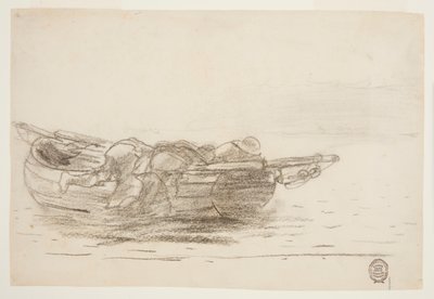 Pescadores escalando Gunwales, Cullercoats, Inglaterra de Winslow Homer