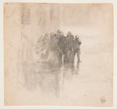 Pescadores em Oilskins, Cullercoats, Inglaterra de Winslow Homer