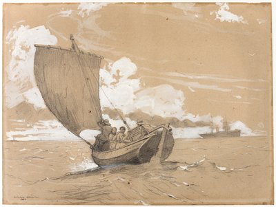 Pescando em Scarborough de Winslow Homer