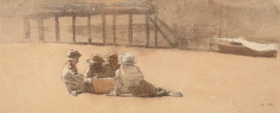 Four Boys on a Beach, 1873. de Winslow Homer