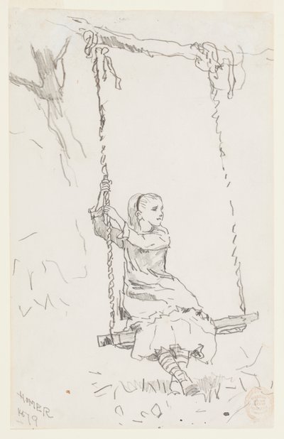 Garota em um balanço de Winslow Homer