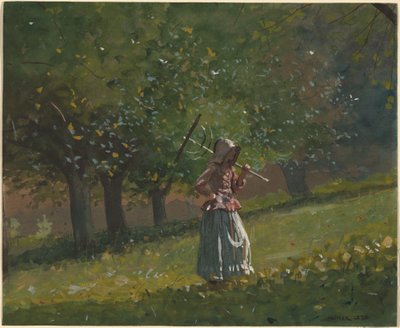 Garota com ancinho de feno de Winslow Homer