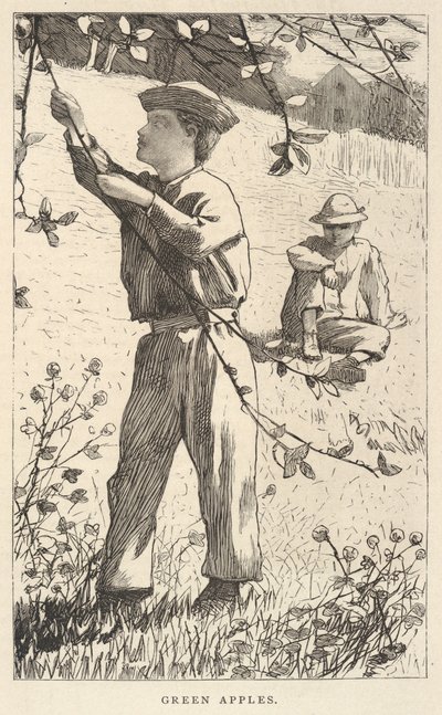 Maçãs verdes, de Our Young Folks, agosto de 1868 de Winslow Homer