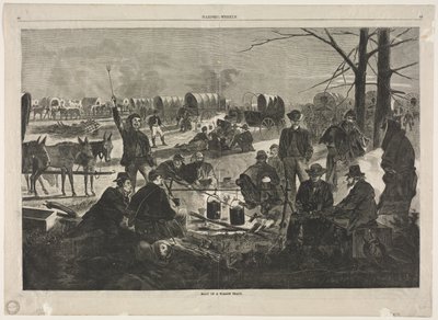 Parada do trem de vagão, 1864. de Winslow Homer
