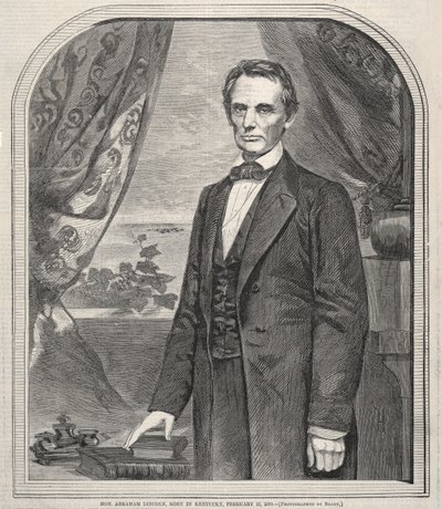 O Exmo. Abraham Lincoln, nascido no Kentucky, a 12 de fevereiro de 1809 de Winslow Homer