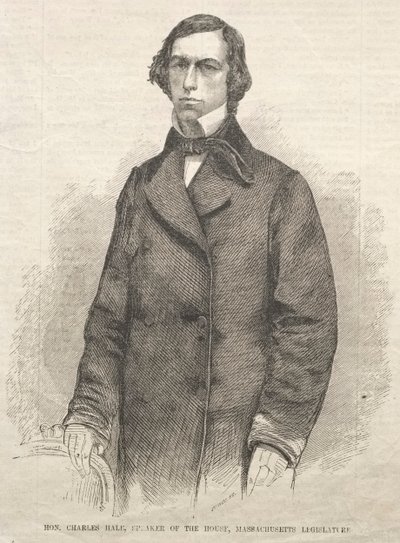 Hon. Charles Hale, Presidente da Câmara, Legislatura de Massachusetts, 1859. de Winslow Homer