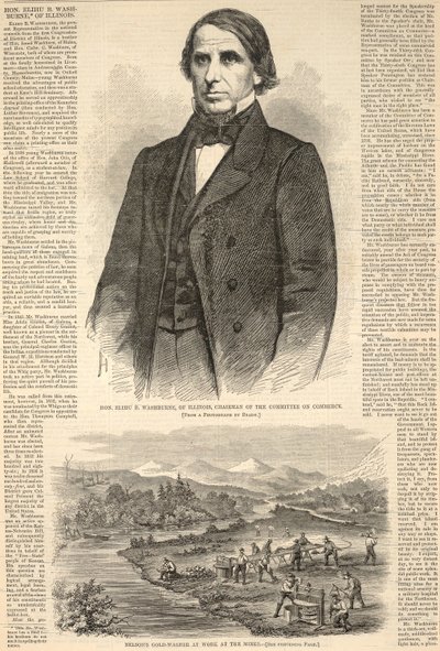 O honorável Elihu B. Washburne do Illinois, presidente da Comissão do Comércio, de Harper