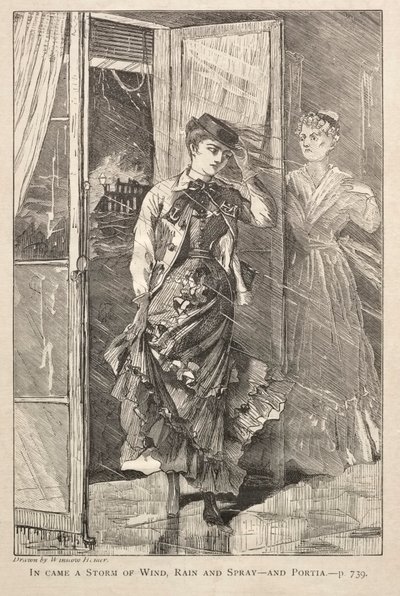 Veio uma tempestade de vento, chuva e salpicos - e Pórcia de Winslow Homer