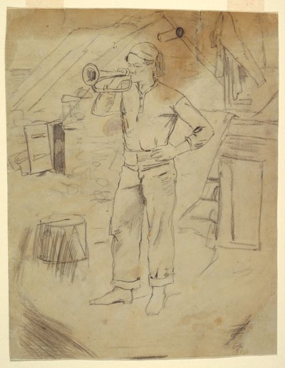 Homem usando boné de Zouave de Winslow Homer