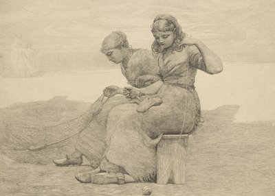 Emendando as lágrimas, 1888, provavelmente impresso c.1940 de Winslow Homer