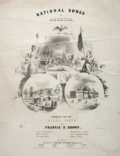 Canções nacionais da América - Capa da partitura de Winslow Homer