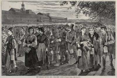 Vida na fábrica de Nova Inglaterra - Bell-Time, 1868. de Winslow Homer