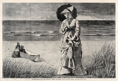 Na praia - dois são companhia, três são nenhum, 1872. de Winslow Homer
