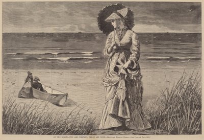 On the Beach - Two are Company, Three are None, publicado em 1872. de Winslow Homer