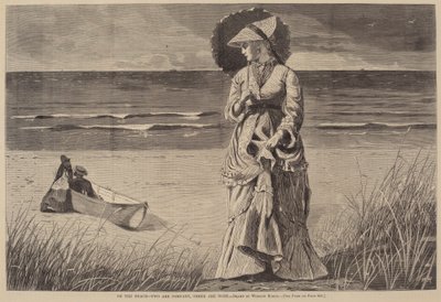 On the Beach - Two are Company, Three are None, publicado em 1872. de Winslow Homer
