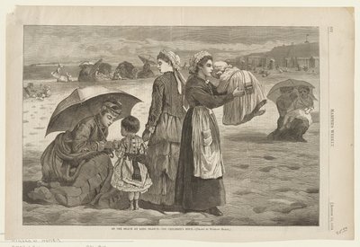 Na praia em Long Branch - A hora das crianças de Winslow Homer