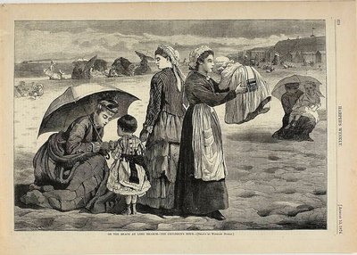 Na praia em Long Branch-A hora das crianças de Winslow Homer