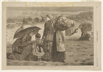 Na praia de Long Branch - A hora das crianças de Winslow Homer