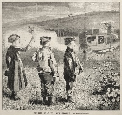 Na estrada para o Lago George de Winslow Homer
