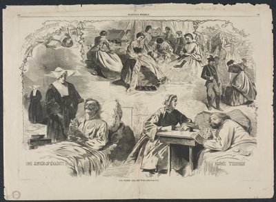 Nossas mulheres e a guerra, 1862. de Winslow Homer